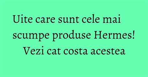 Uite care sunt cele mai scumpe produse Hermes! Vezi cat costa .